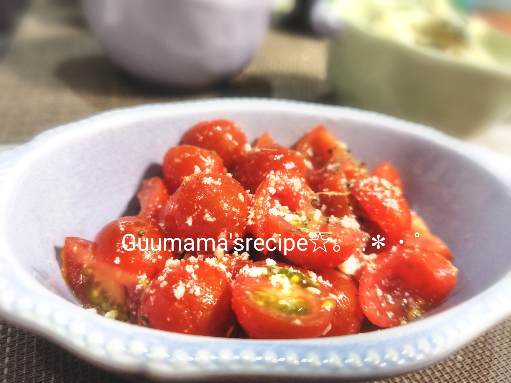 簡単♡ワインにぴったり♡トマトのバジルチーズ和え