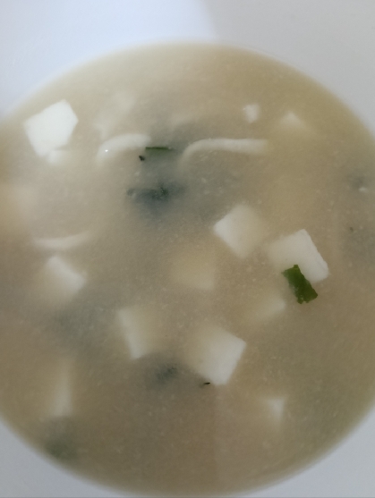 水菜豆腐のお味噌汁✧˖°