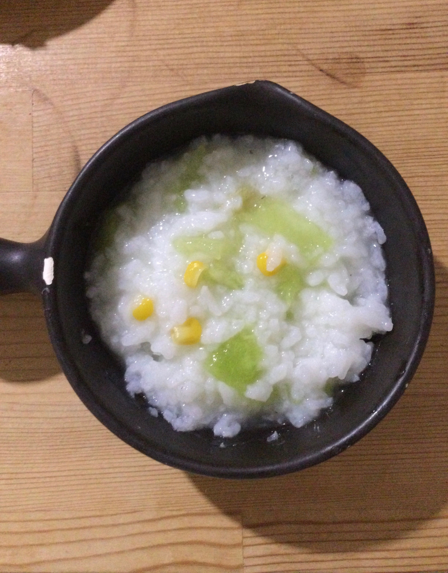 メロンコーン入りお粥♪