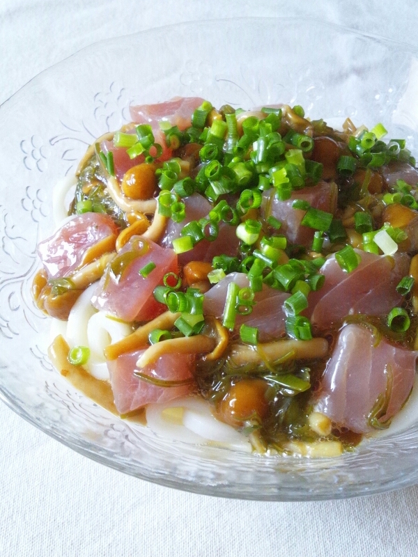 食欲増進☆まぐろのネバネバうどん