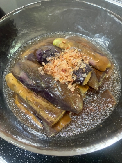 めんつゆだけで超かんたんなすの煮浸し