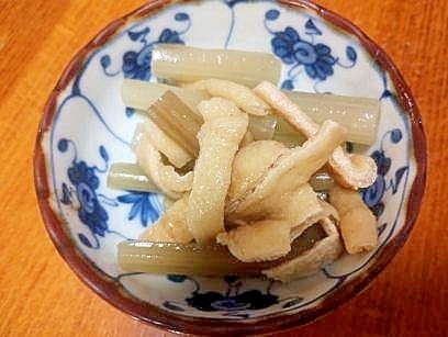蕗と　油あげの　煮物