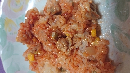 後から足したケチャップのおかげで、味がはっきりしました