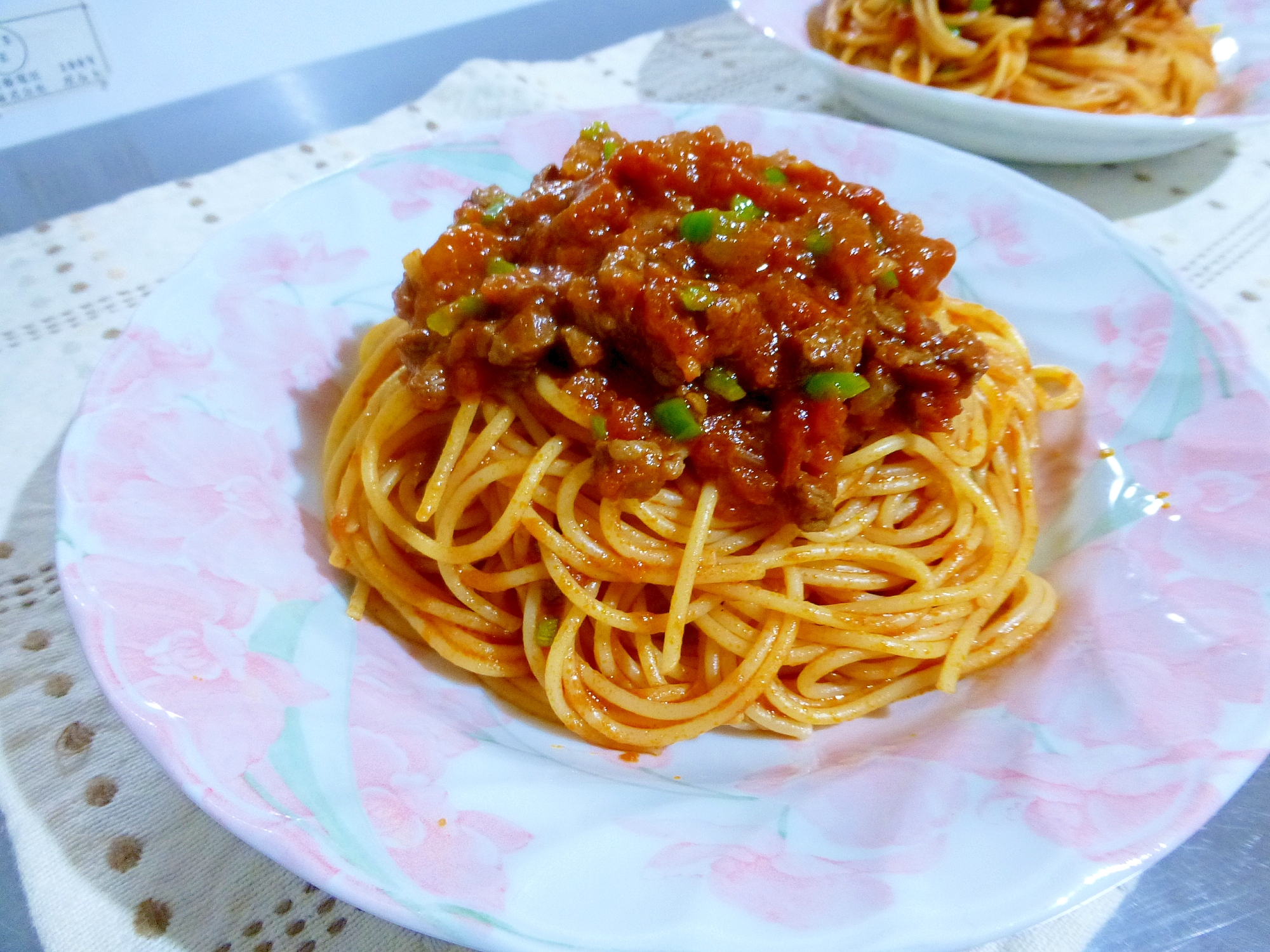 圧力鍋で牛肉のトマトソースパスタ