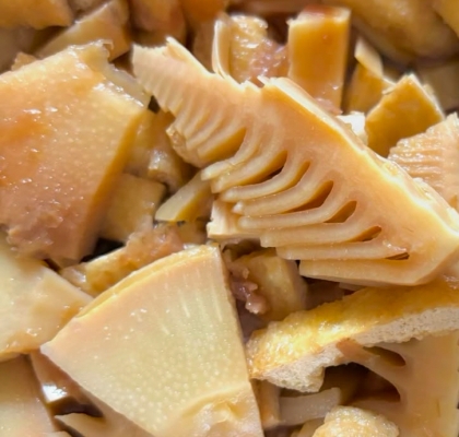 圧力鍋でたけのこと油揚げの煮物