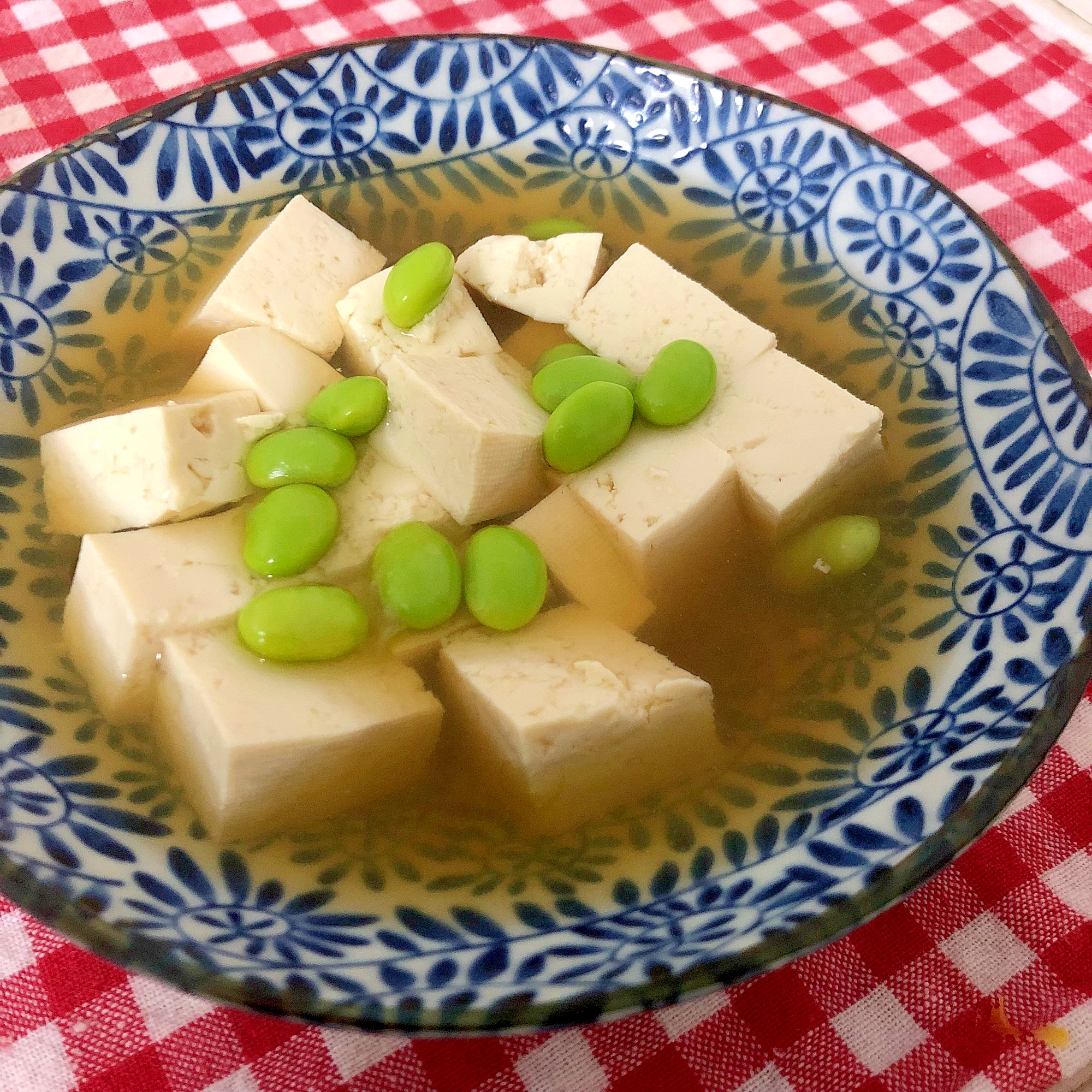 枝豆入りの湯豆腐☆