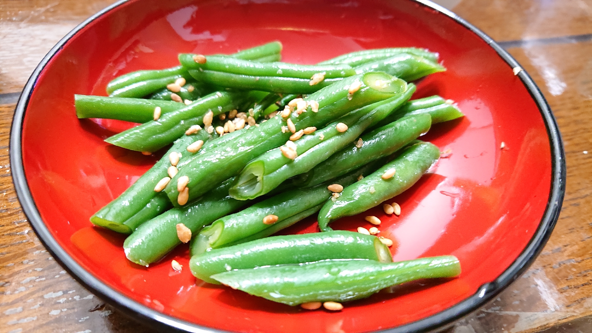 三度豆のお浸し