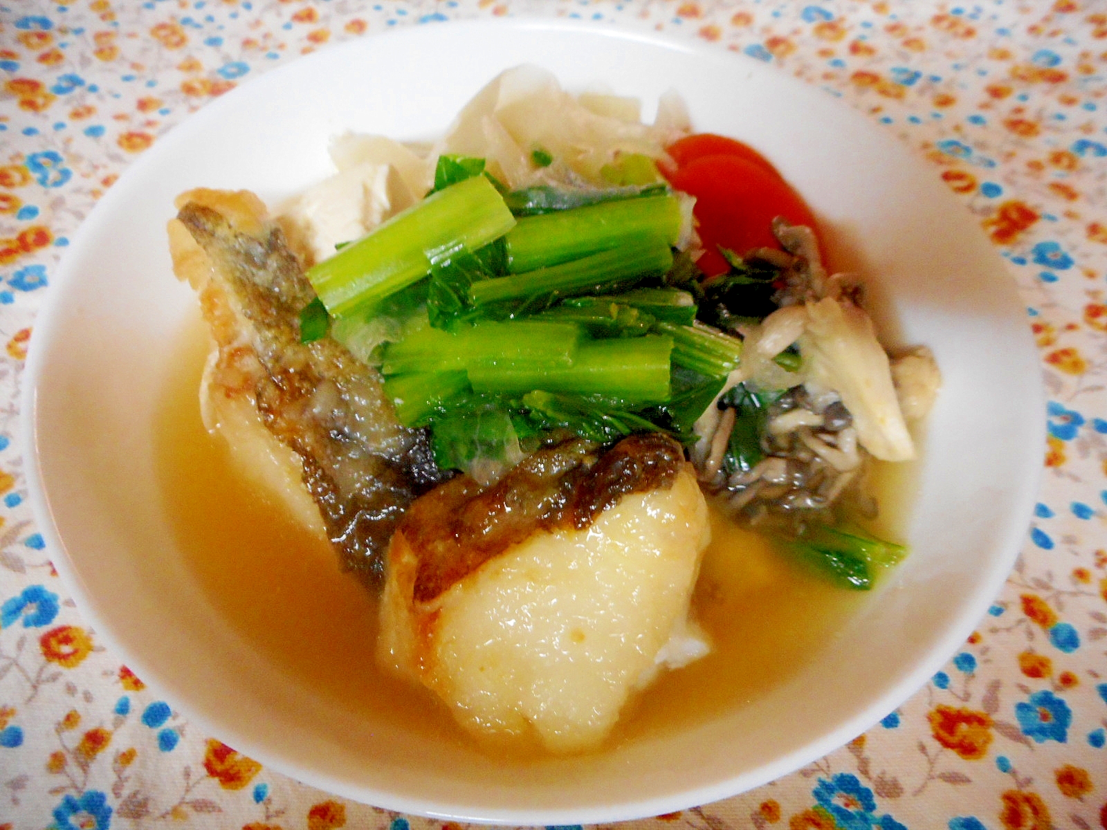 揚げタラと小松菜の鍋
