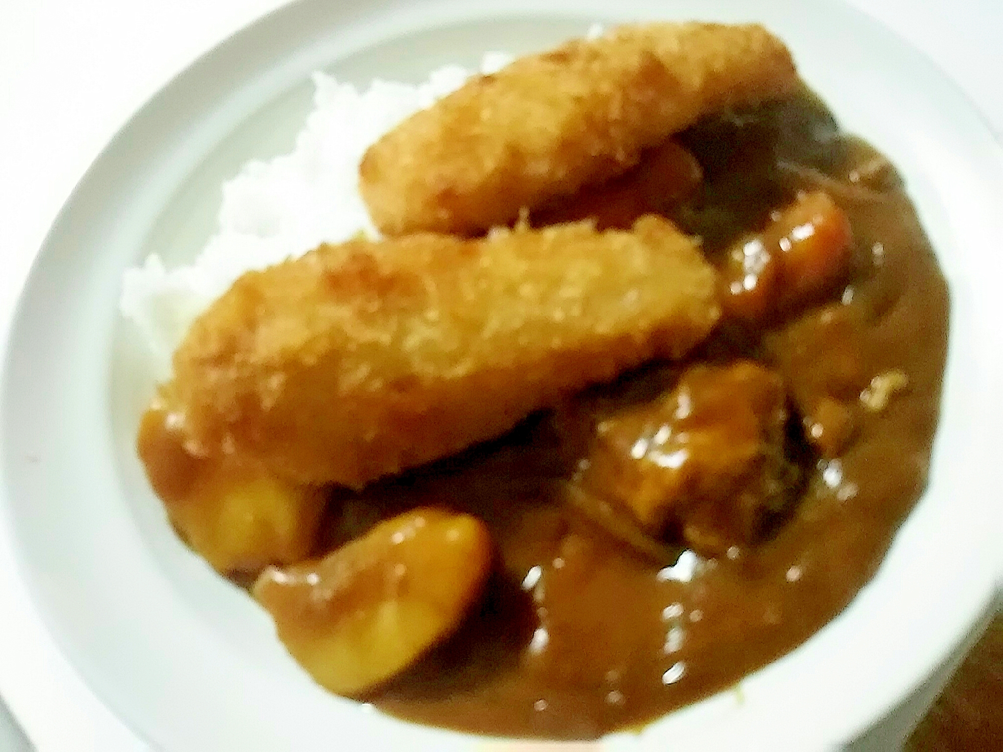 チキンカツのせてポークカレー