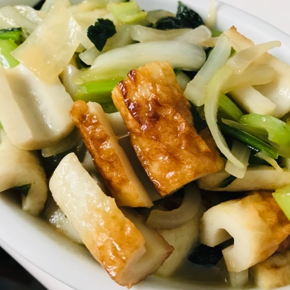 小松菜とモヤシの甜麺醤炒め