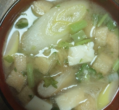 油揚げの具沢山味噌汁