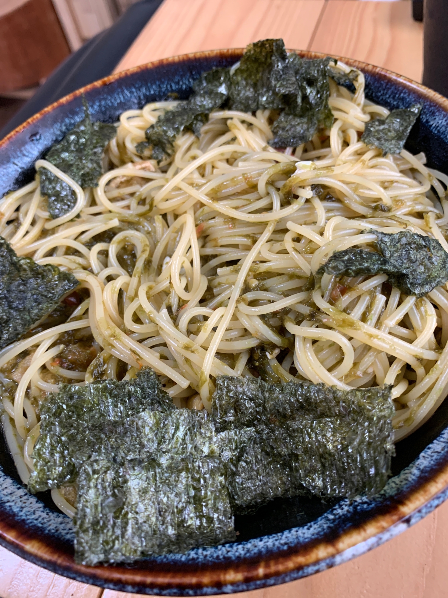 磯の香り、Ｗ海苔のパスタ