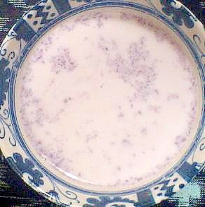 ブルーベリージャムのホットミルク