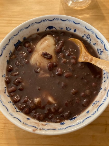 鏡開だ！甘くて美味しい〜ぜんざい