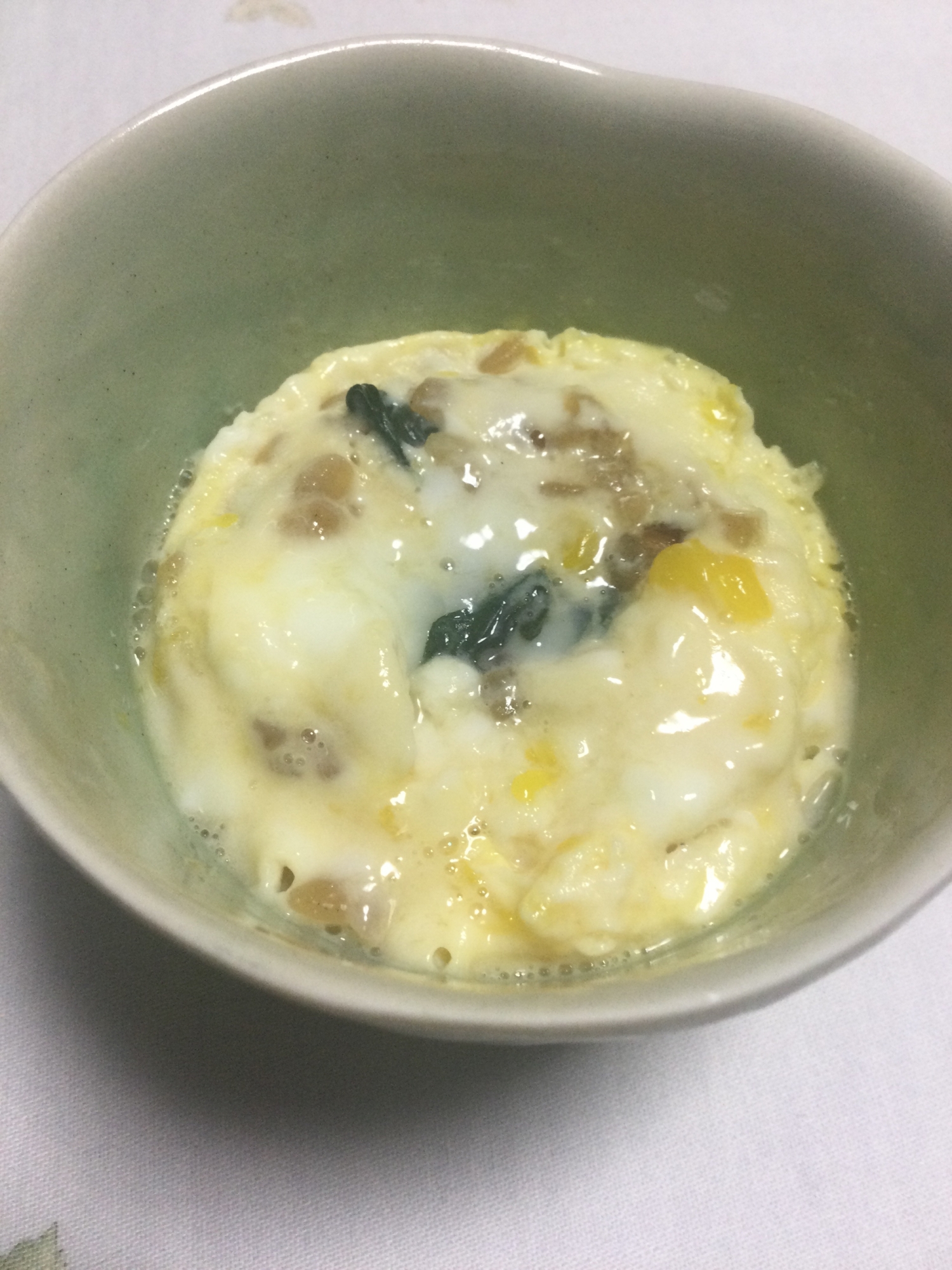 小松菜と醤油麹の卵焼き