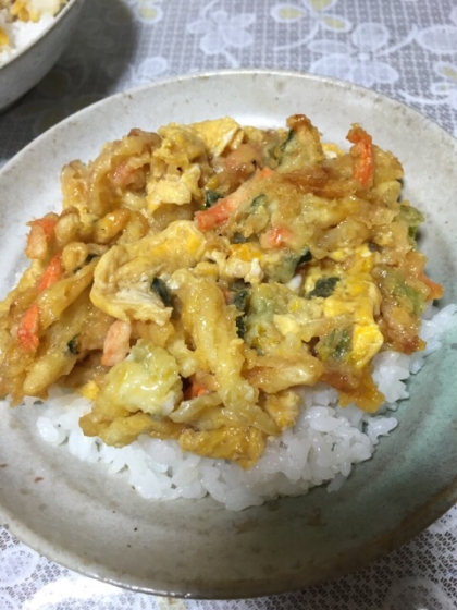 残りもの♡天丼たまごとじ