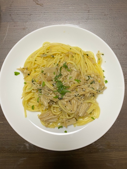 クセになる味！☀️えのきとナンプラーのスパゲッティ