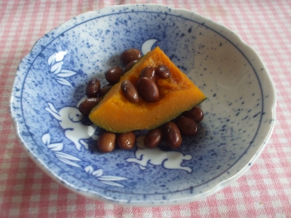 レンジで簡単☆かぼちゃと大豆の煮物♪