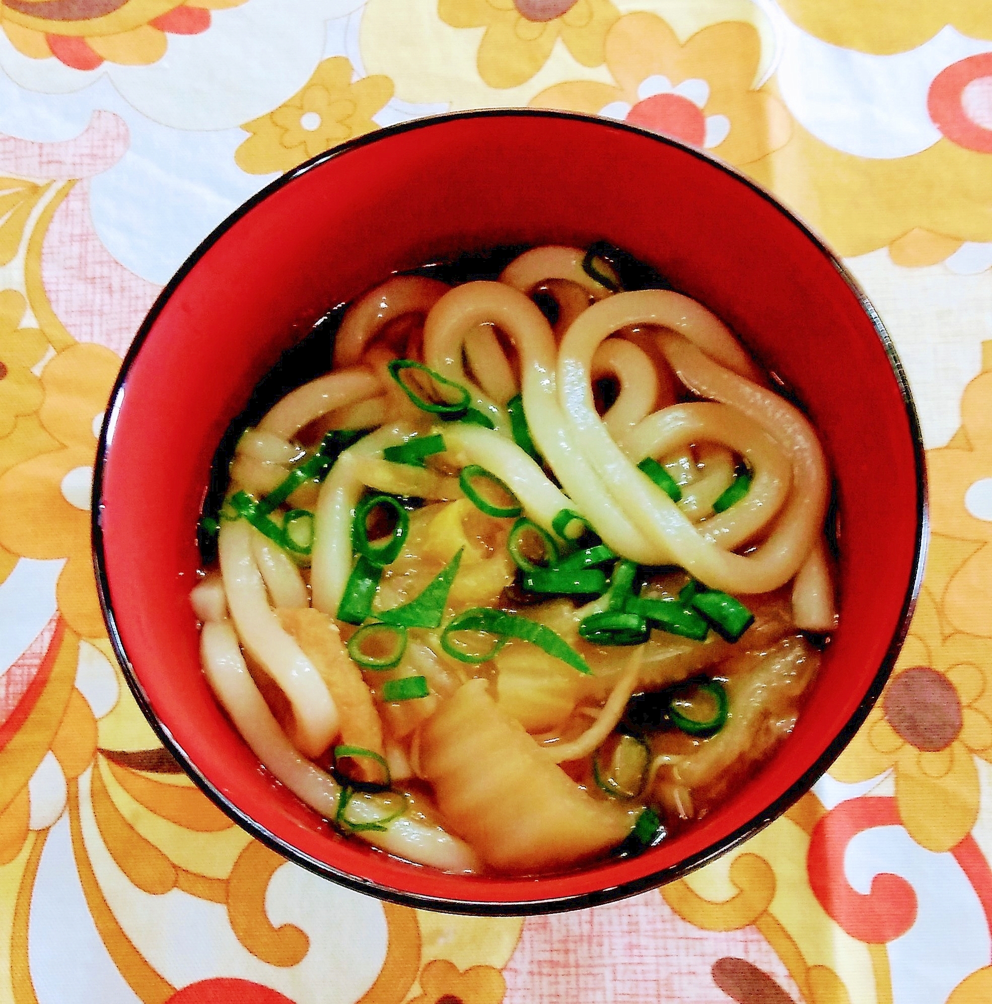 白菜 えのき 油揚げの煮込みうどん