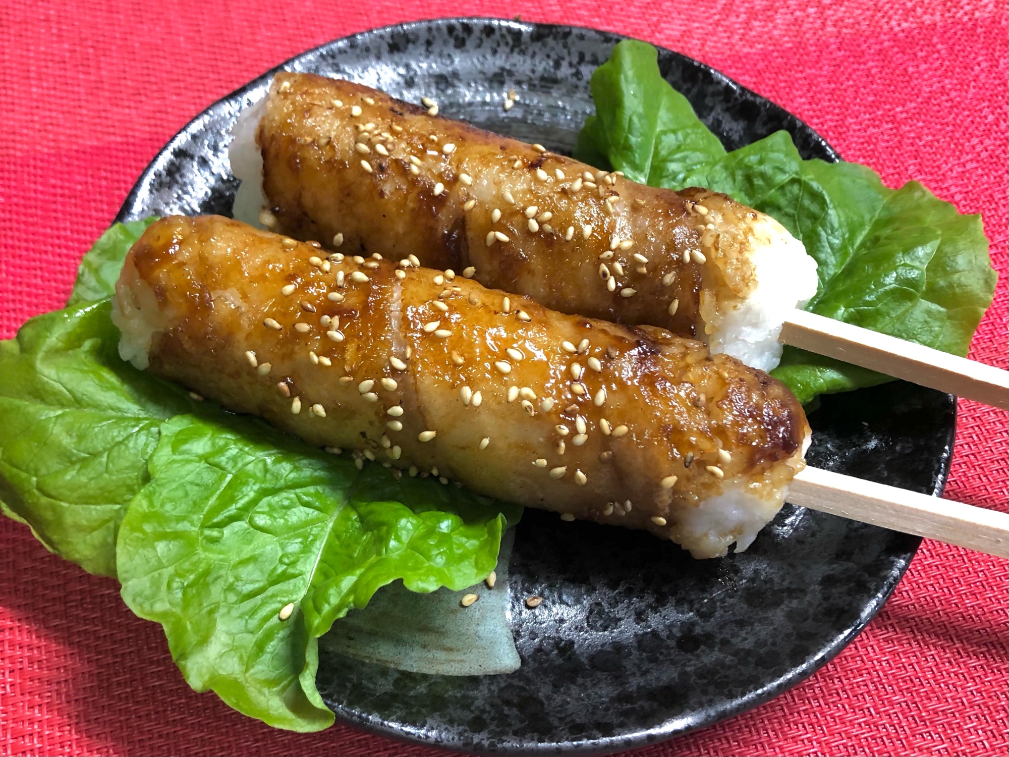 お家で簡単❤️肉巻きスティックおにぎり