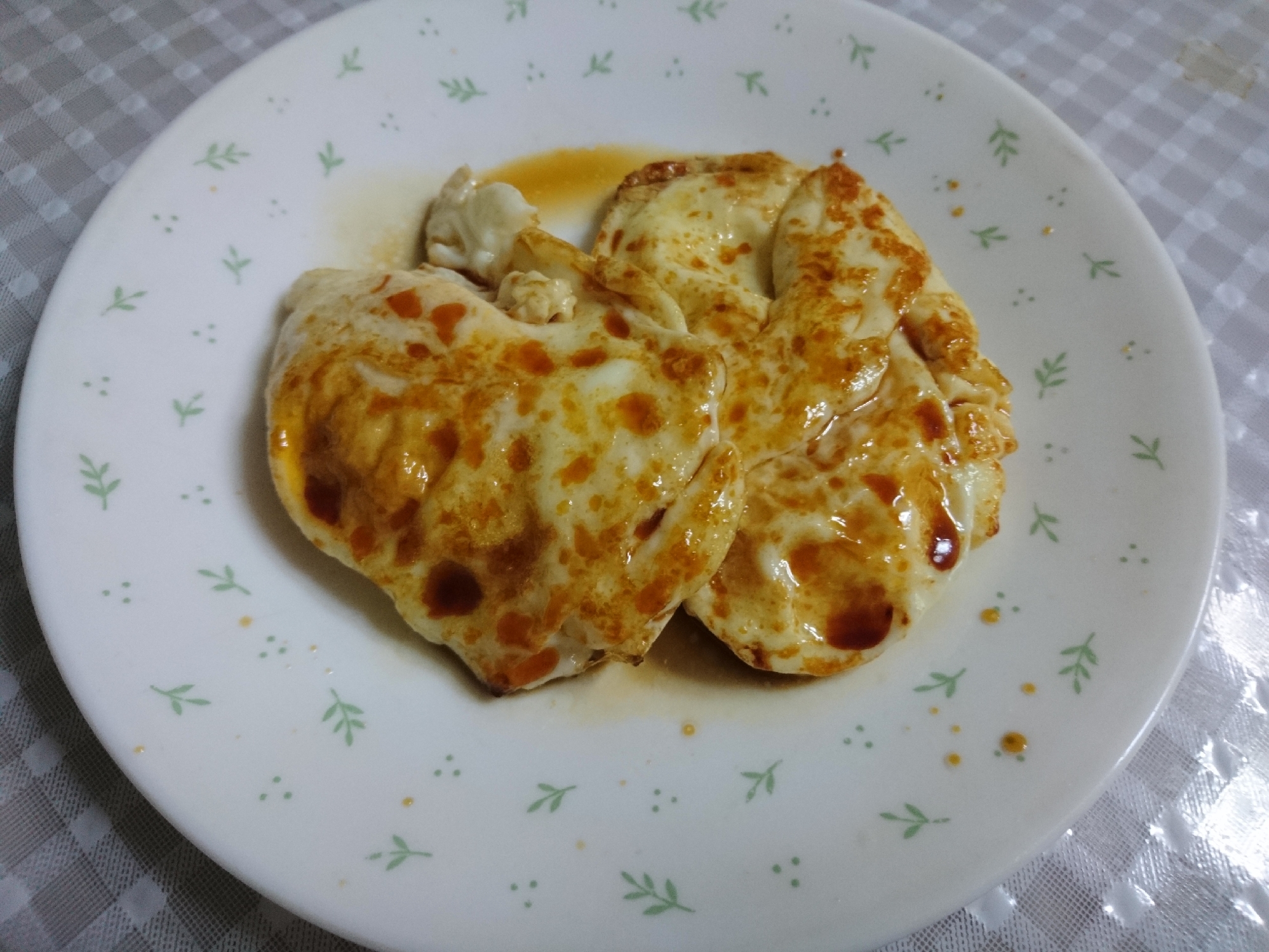 揚げ焼き目玉焼きの甘辛煮