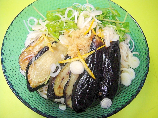 焼き茄子素麺