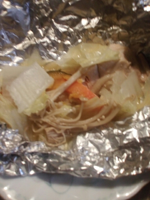 鮭のいろいろ野菜ホイル焼き