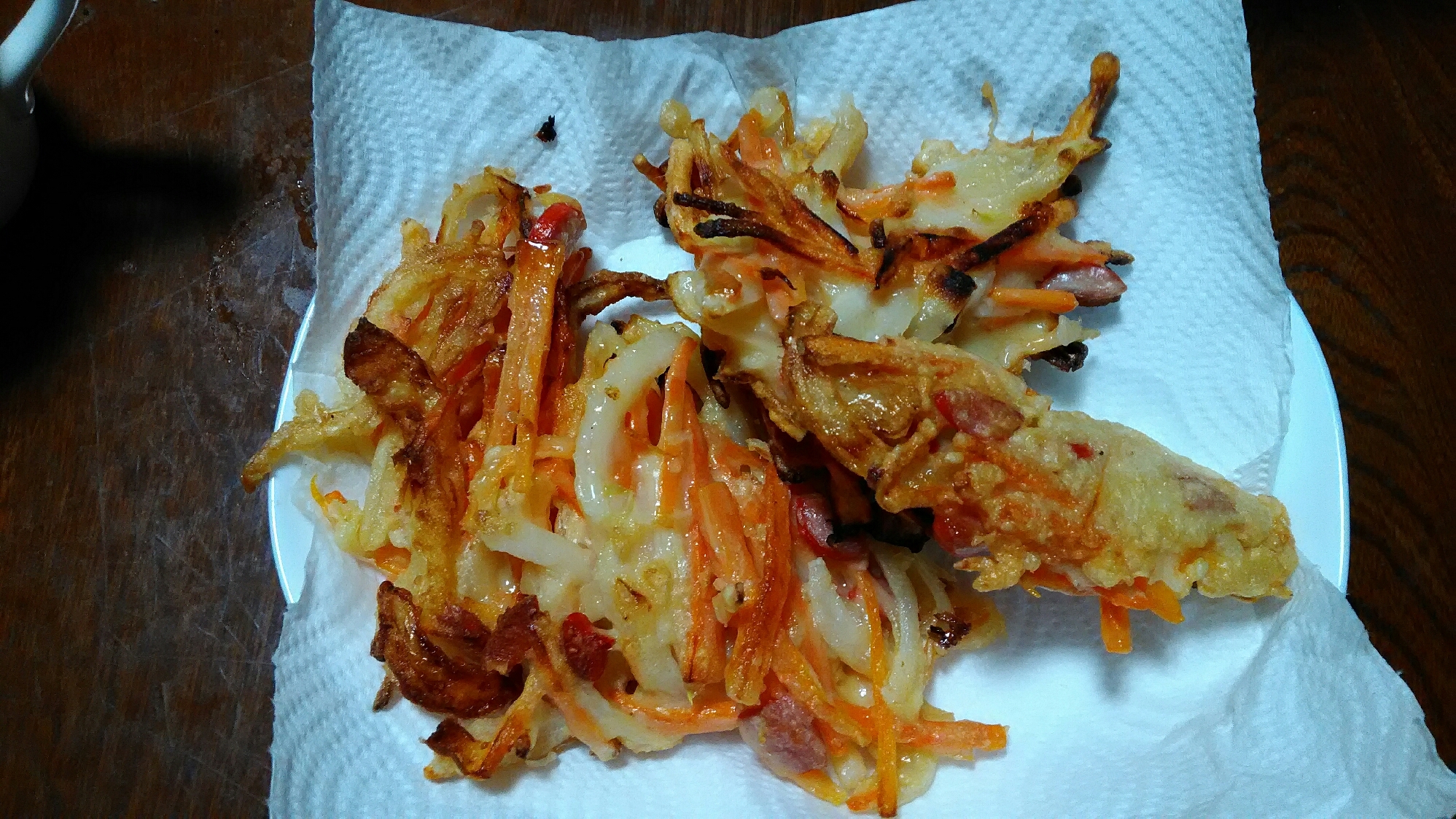 にんじんと、玉ねぎの天ぷら