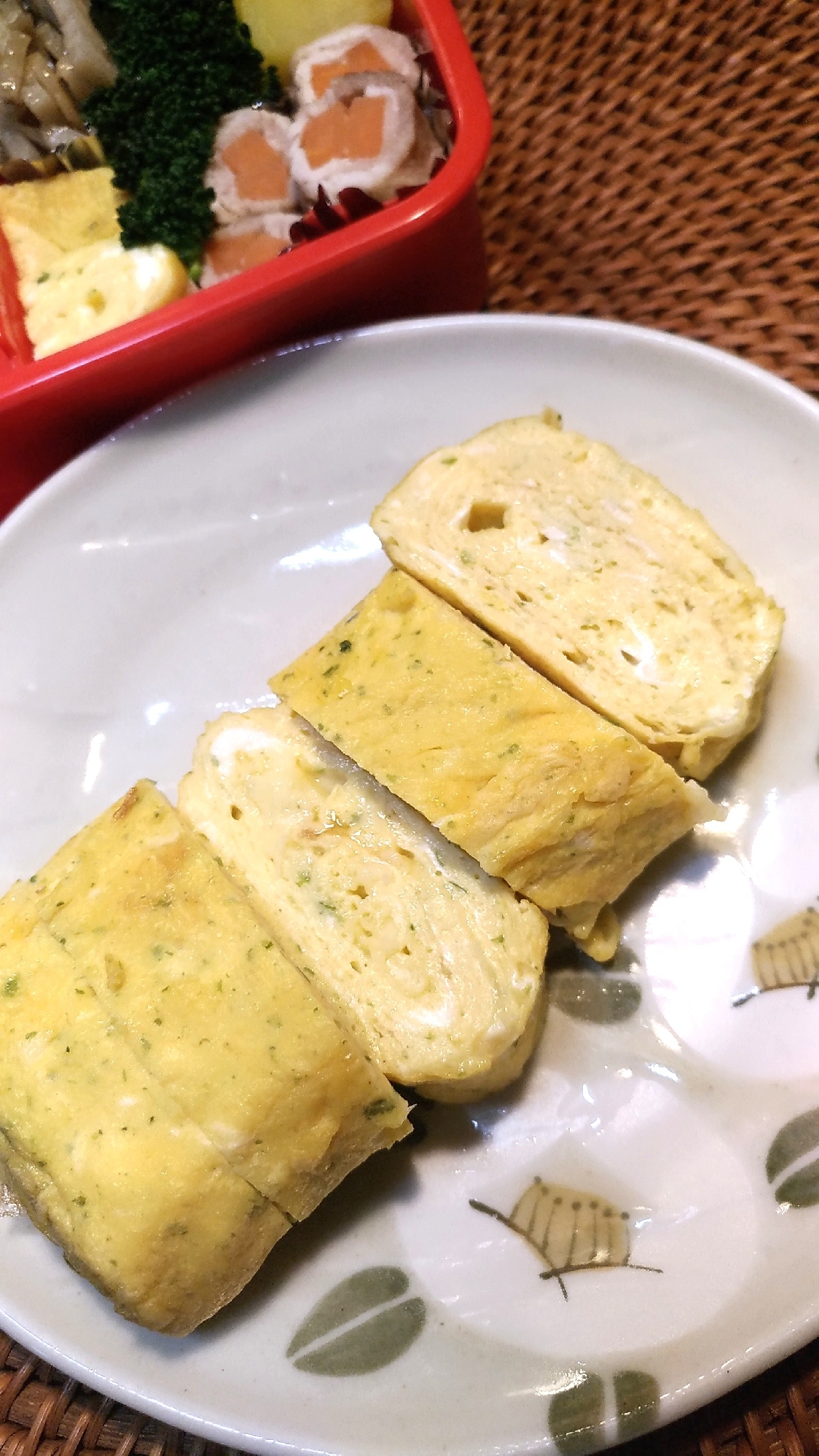 お弁当に☆Ca補給♪チーズと青のりの玉子焼き