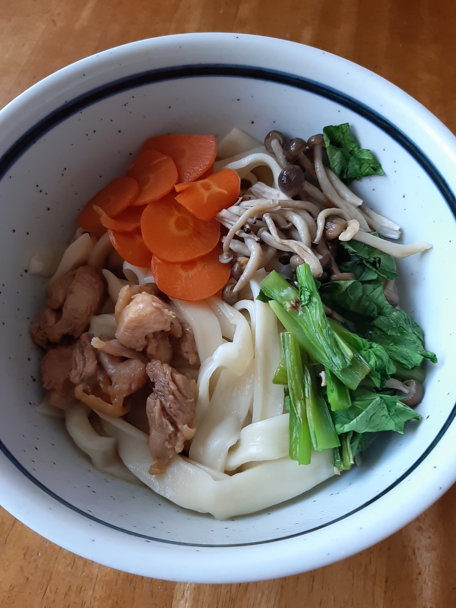 手打ちうどん　汁なし　ヘルシー鳥野菜うどん