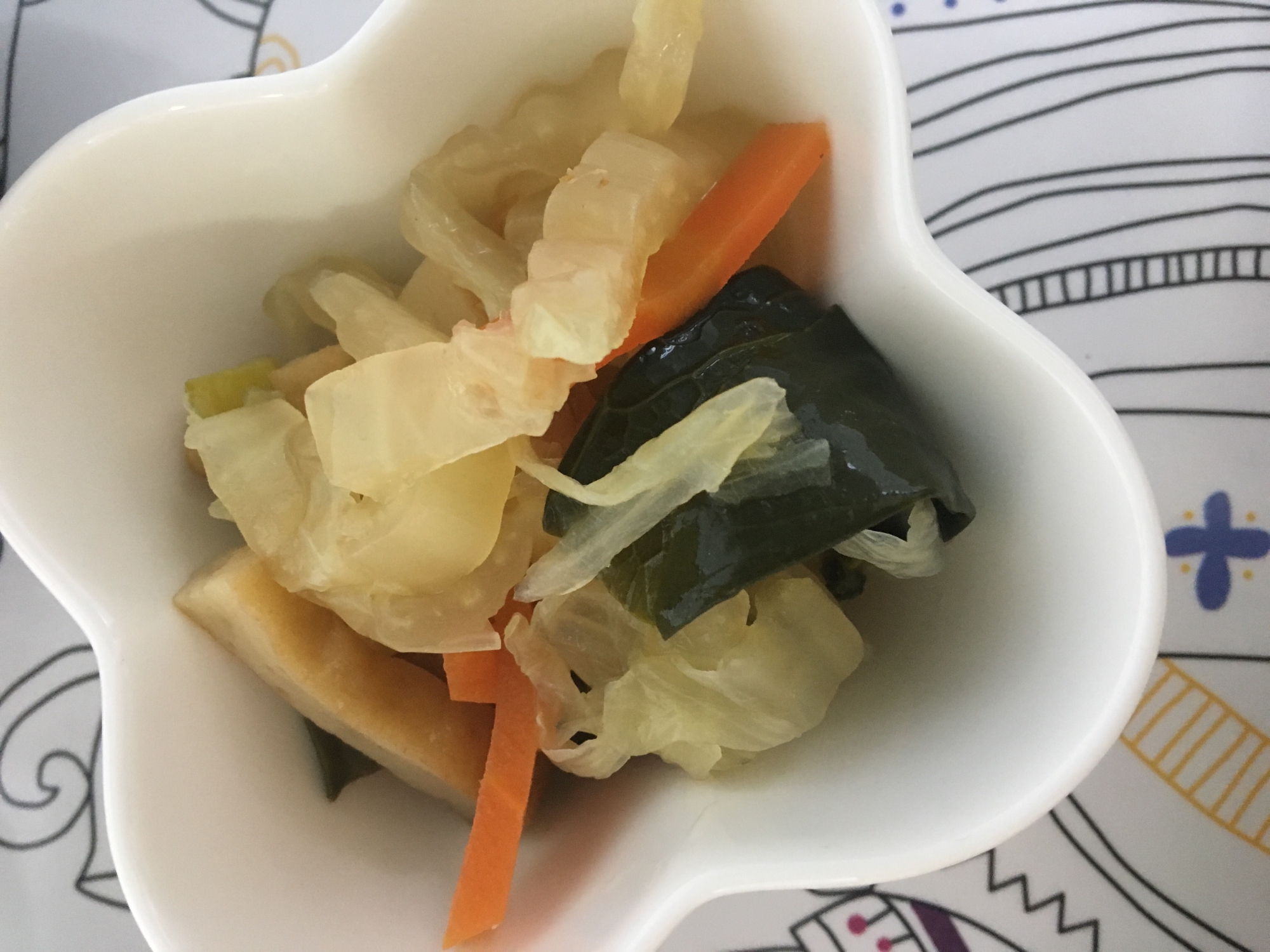 小松菜と白菜と丸天の煮びたし(^^)