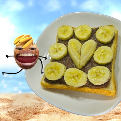 バナナあんトースト