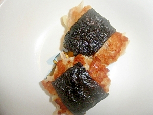 豆腐つくねの海苔巻き