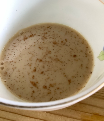 レンジで♪黒ごまきな粉ミルクティー
