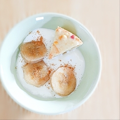 チョコケーキとバナナ♪ヨーグルト˖✧˖°