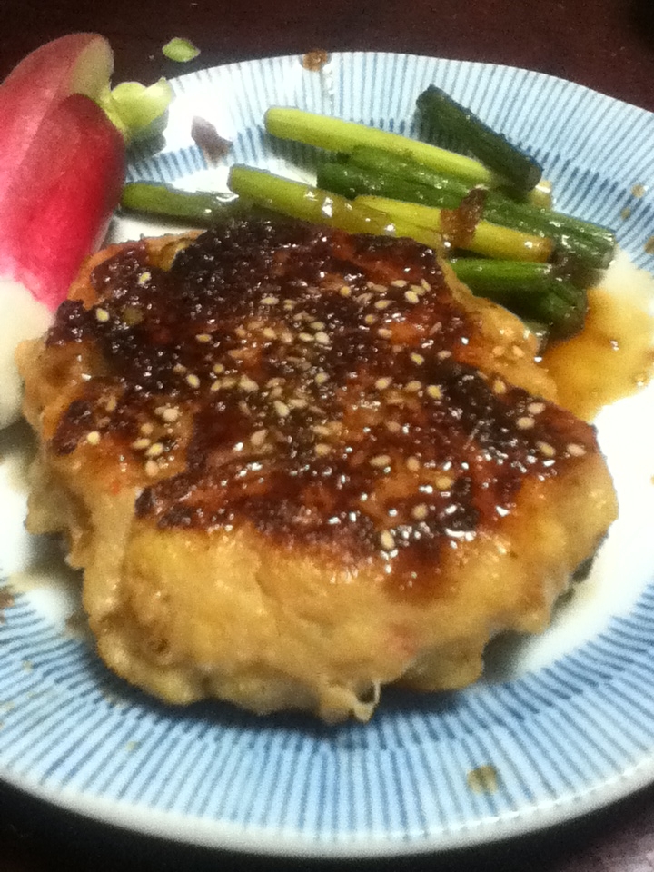 高野豆腐de銀杏入り鶏バーグ