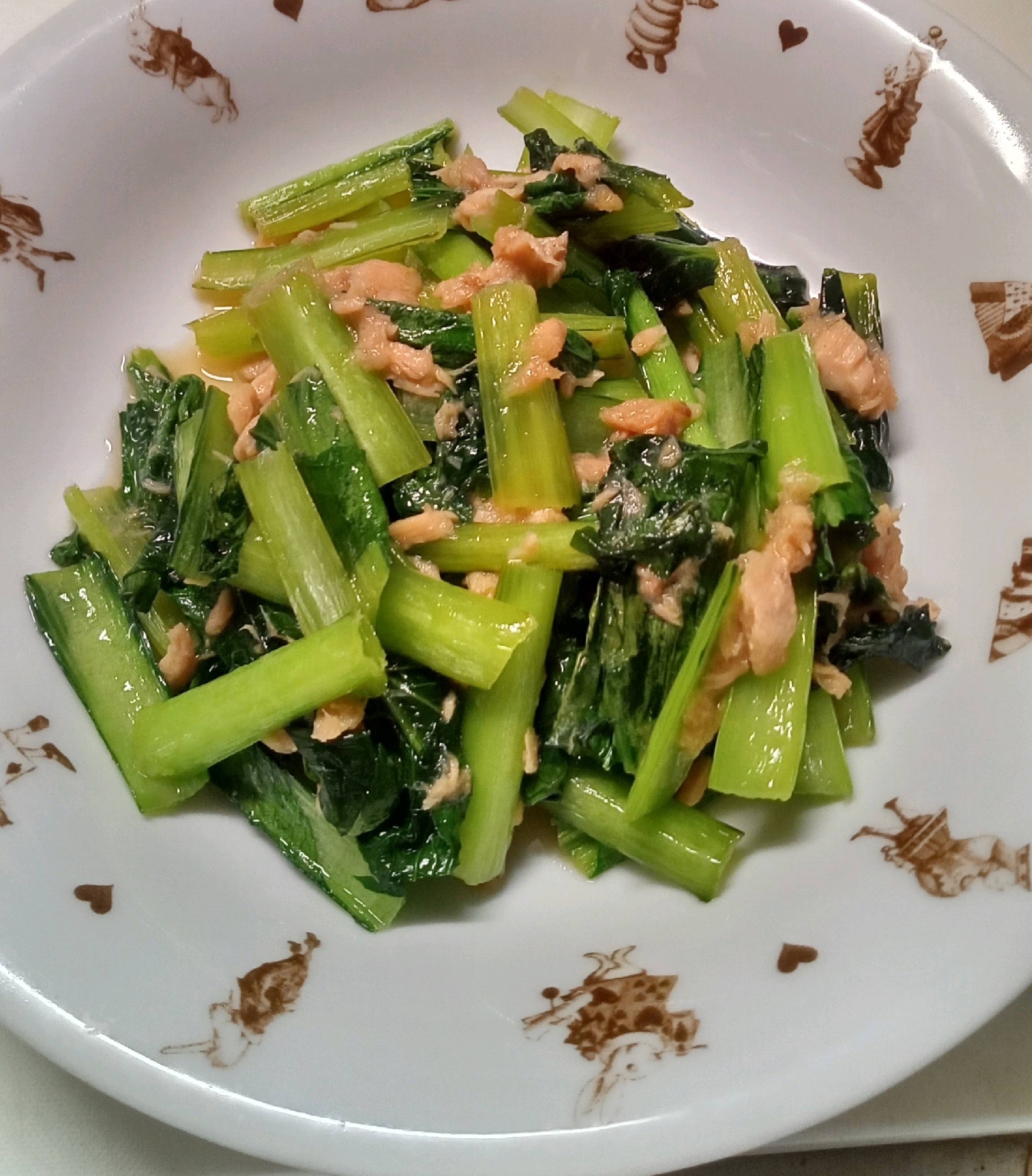 小松菜とツナの甘辛煮