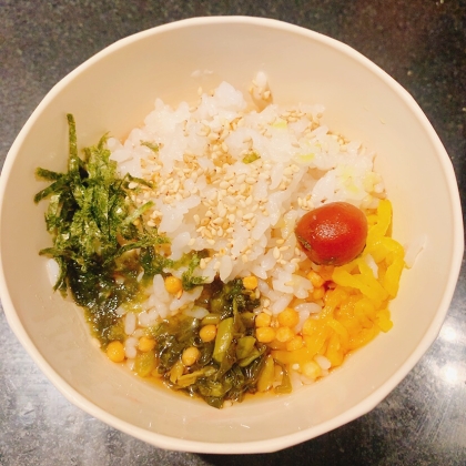 春を感じる…ゆかり味♡菜の花おじや