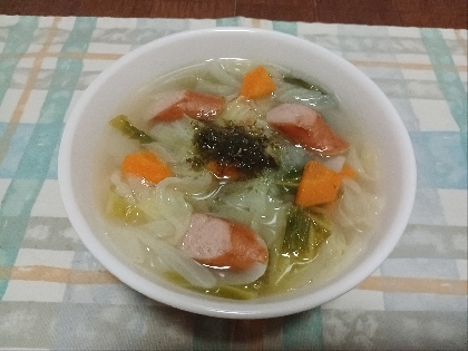 キャベツと玉葱たっぷり☆減塩スープ