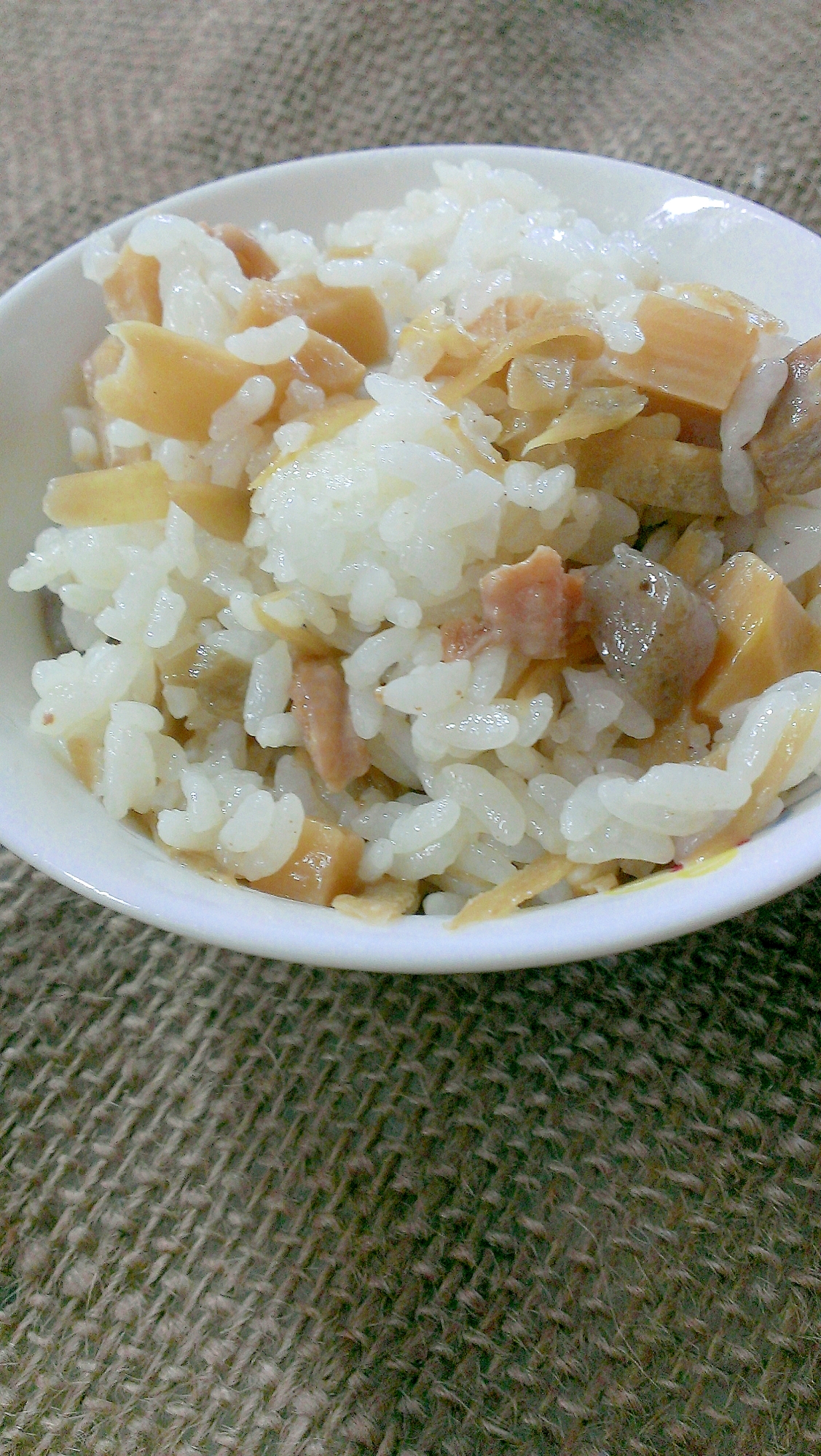 簡単！鶏肉とたけのこ混ぜご飯♪