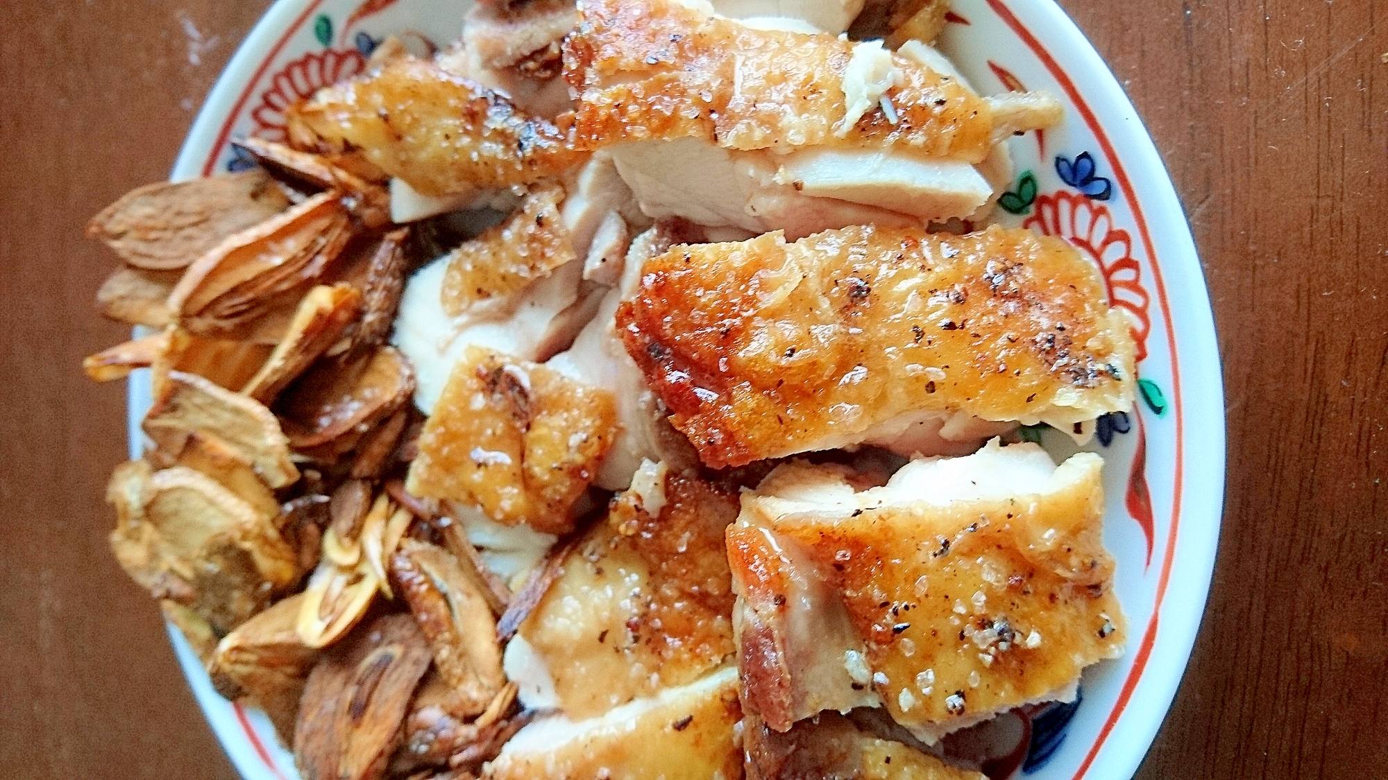 鶏モモ肉の★パリパリ焼き★ガーリック和え