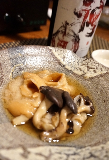 おうち居酒屋、ひらたけと麩の煮物