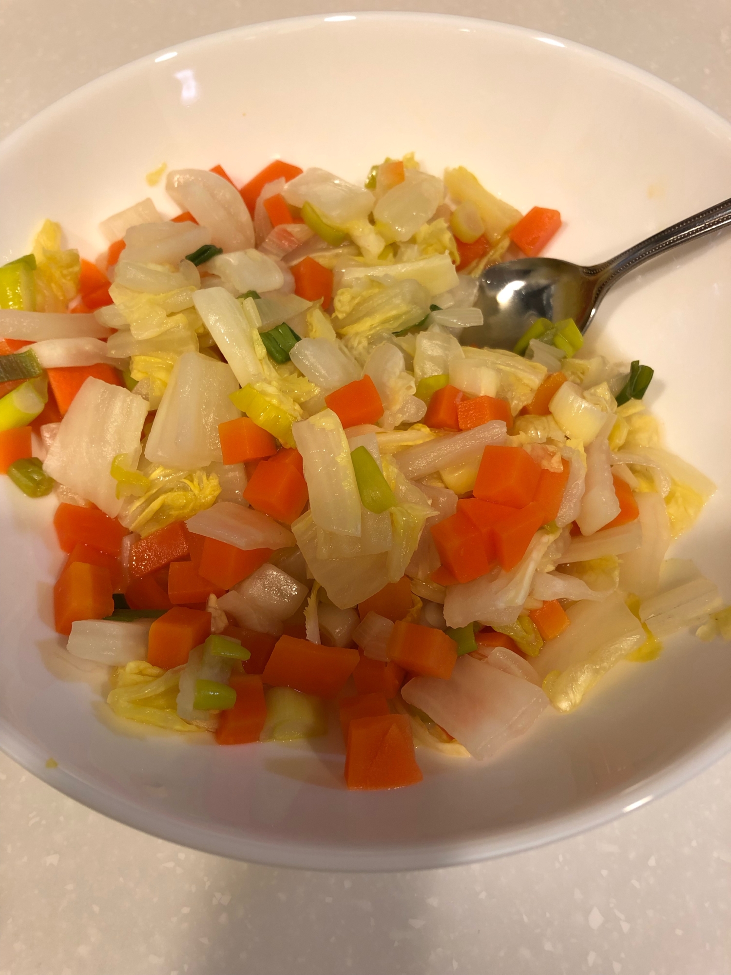 【離乳食完了期】鍋用の野菜で鍋風スープ(レンジで)