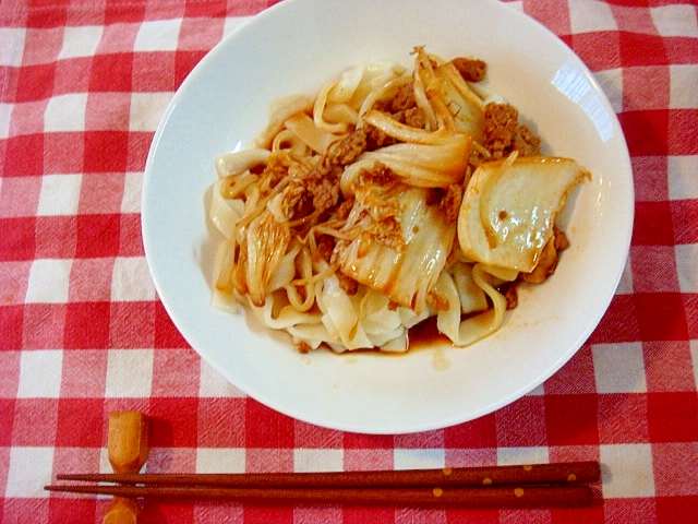 きしめんで汁なし担担麺（簡単・本格）