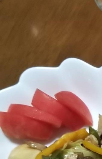 自家製中華ドレッシングで食べる☆トマトスライス☆