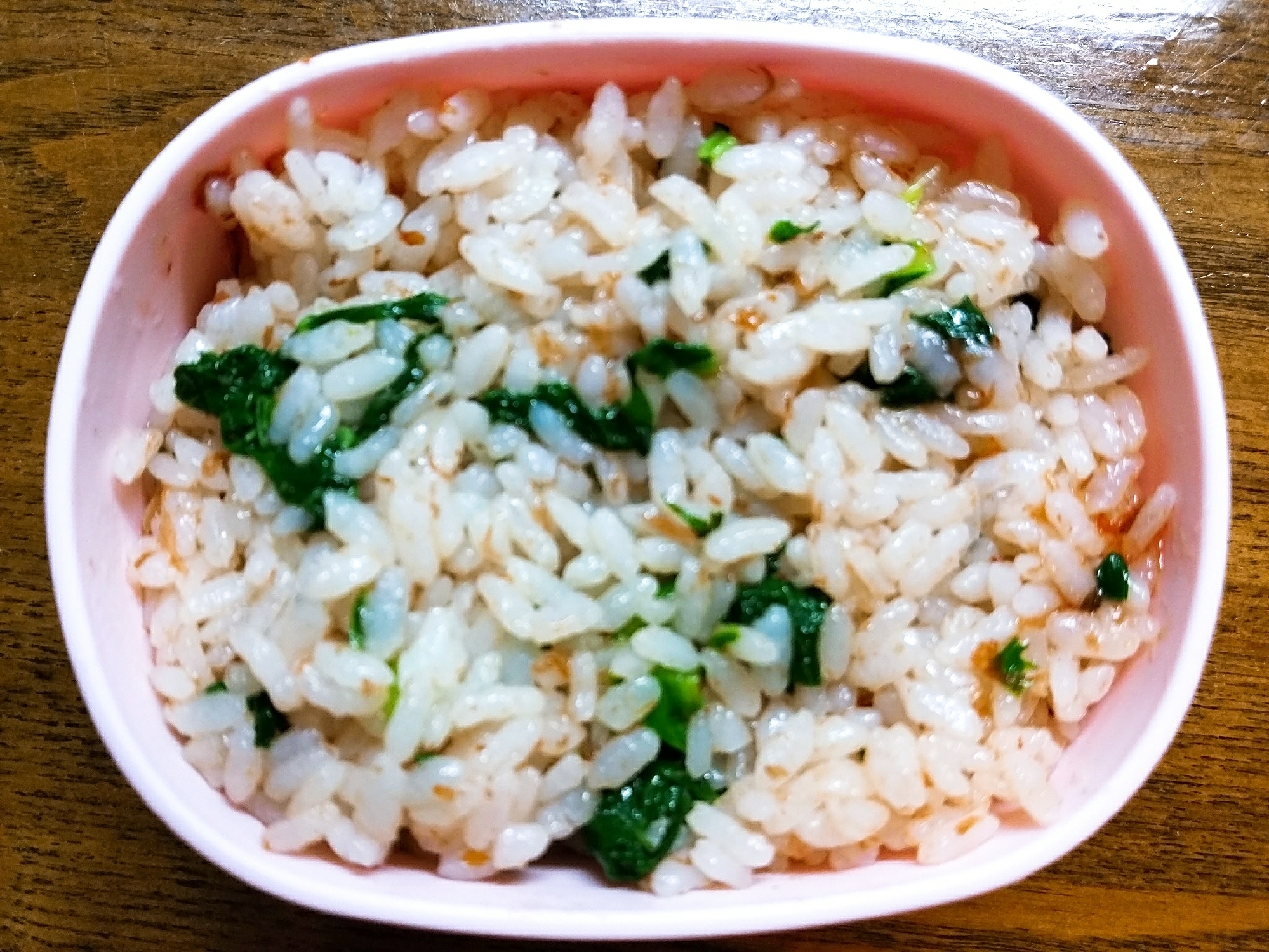 小松菜と梅の混ぜご飯