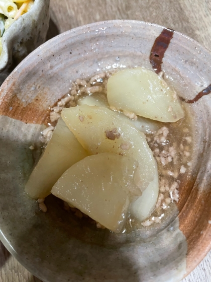 大根と豚ひき肉の煮物