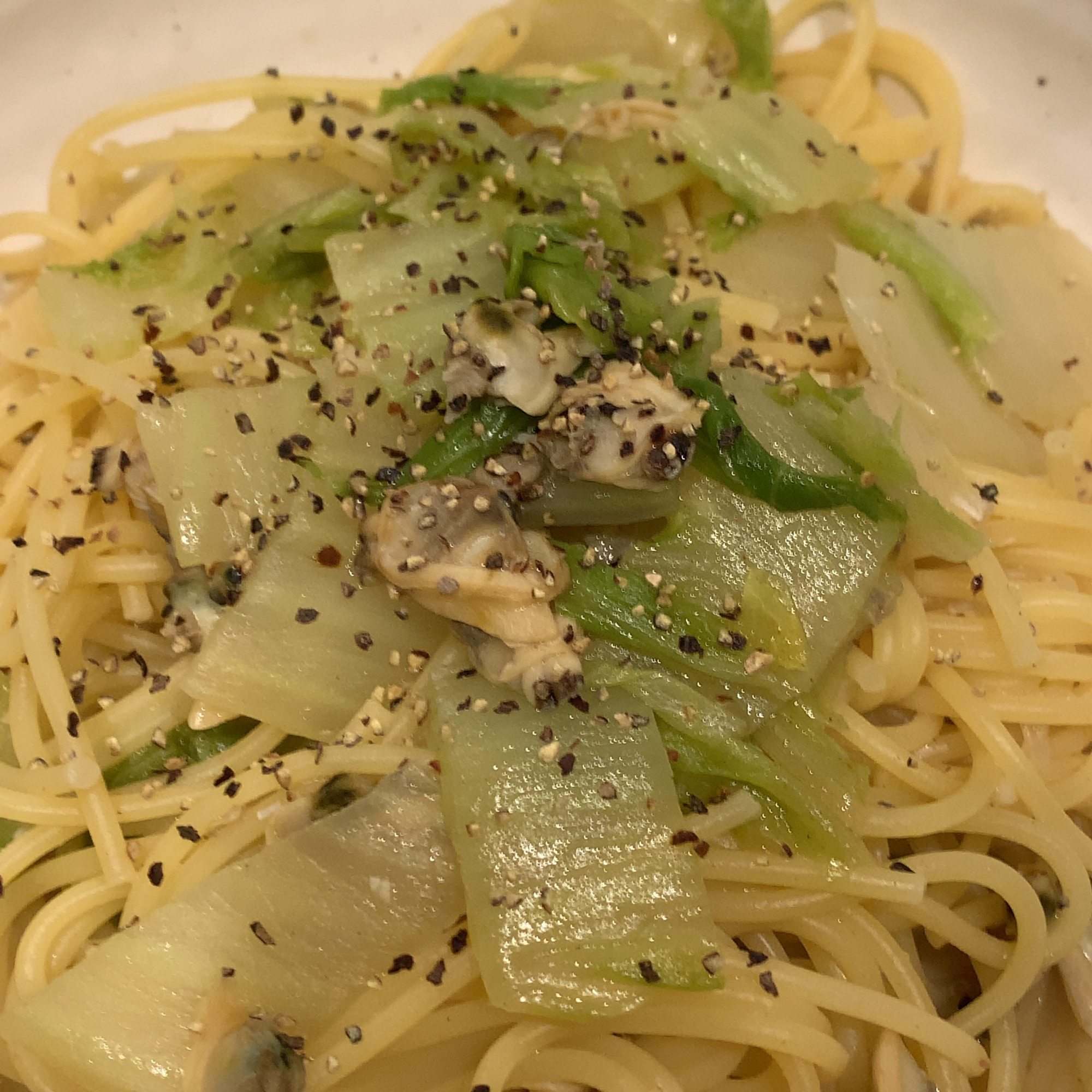 アサリと白菜の和風パスタ