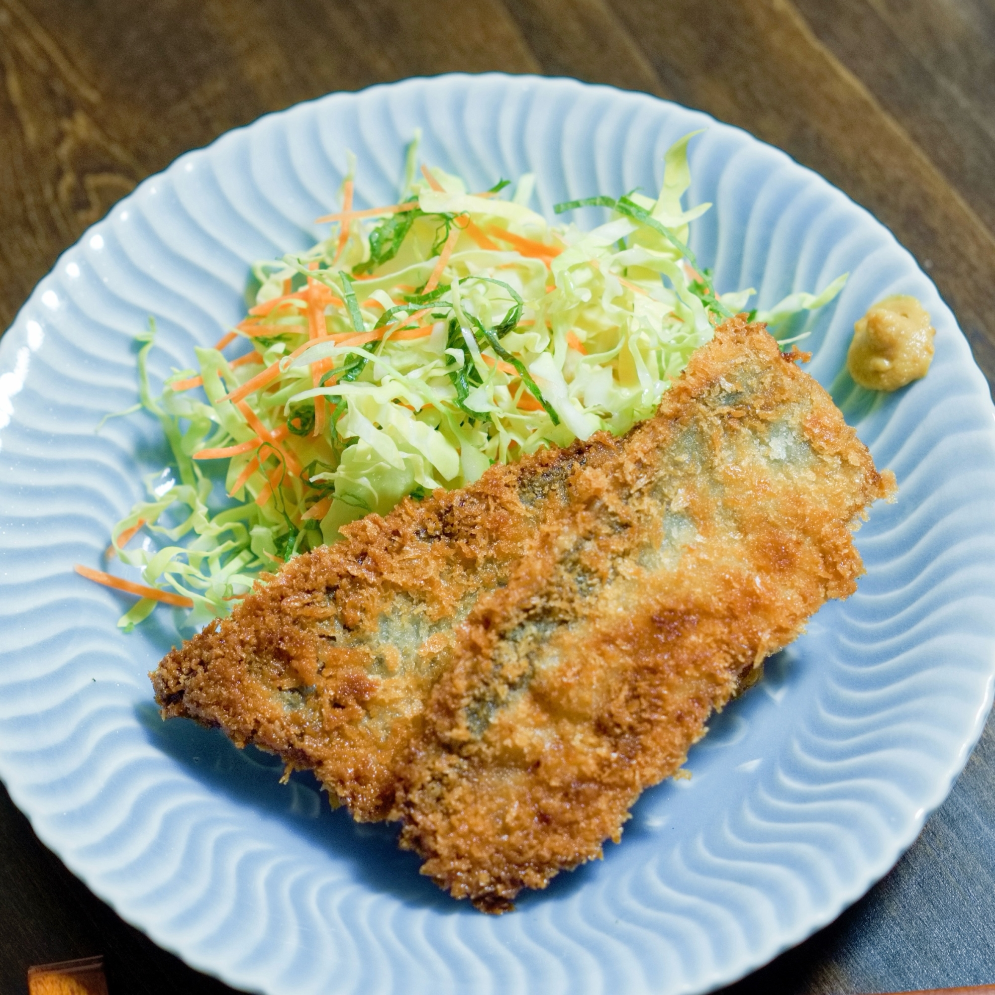 揚げ焼きで！あじフライ【和食・主菜】