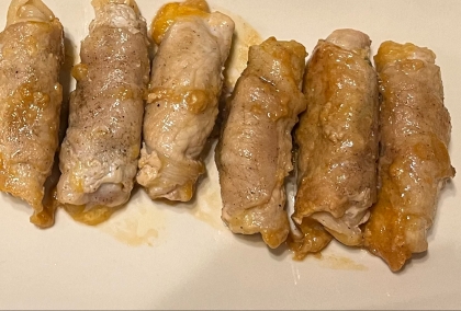 巻くだけ！薄切り豚ロースの紫蘇チーズ巻き♪